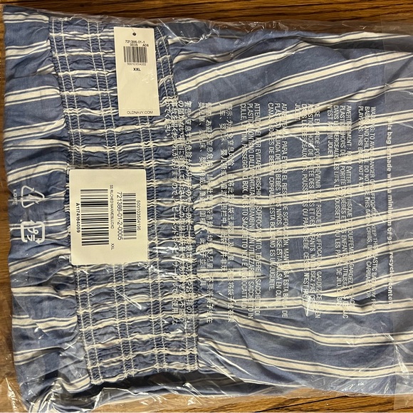 Fit & Flare Sleeveless Striped Tie-Shoulder Smocked Maxi, XXL, NWT - Picture 4 of 4